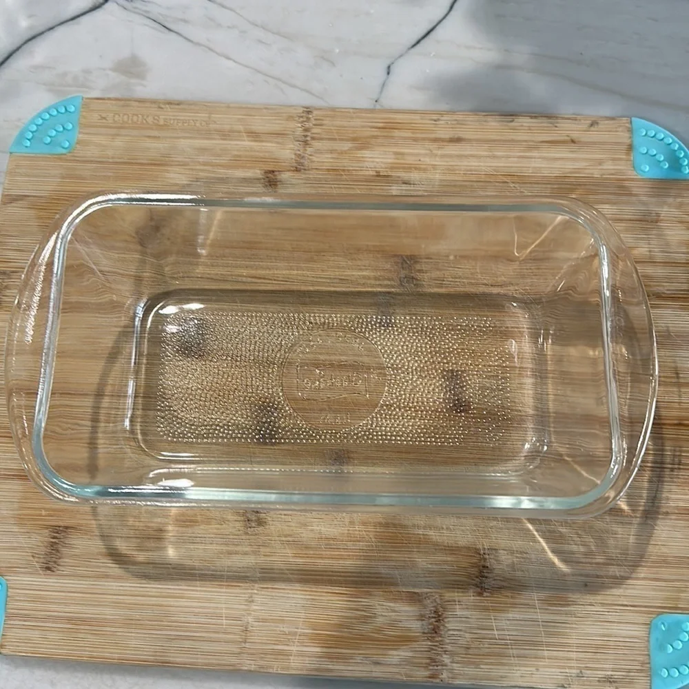 VINTAGE | GlasBake Clear Glass Loaf Pan 1 1/2 Qt